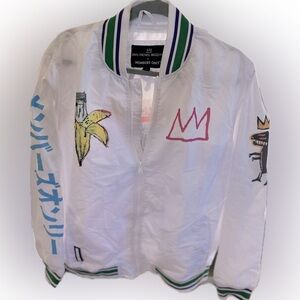 Jean Michel Basquiat and Members Only Jacket.
Large.
Hardly used; like new.
